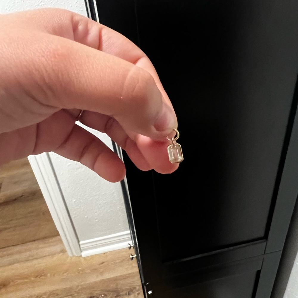 mejuri hoop charm